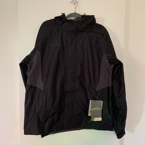 Eddie Bauer Black Mens XL Rain Jacket